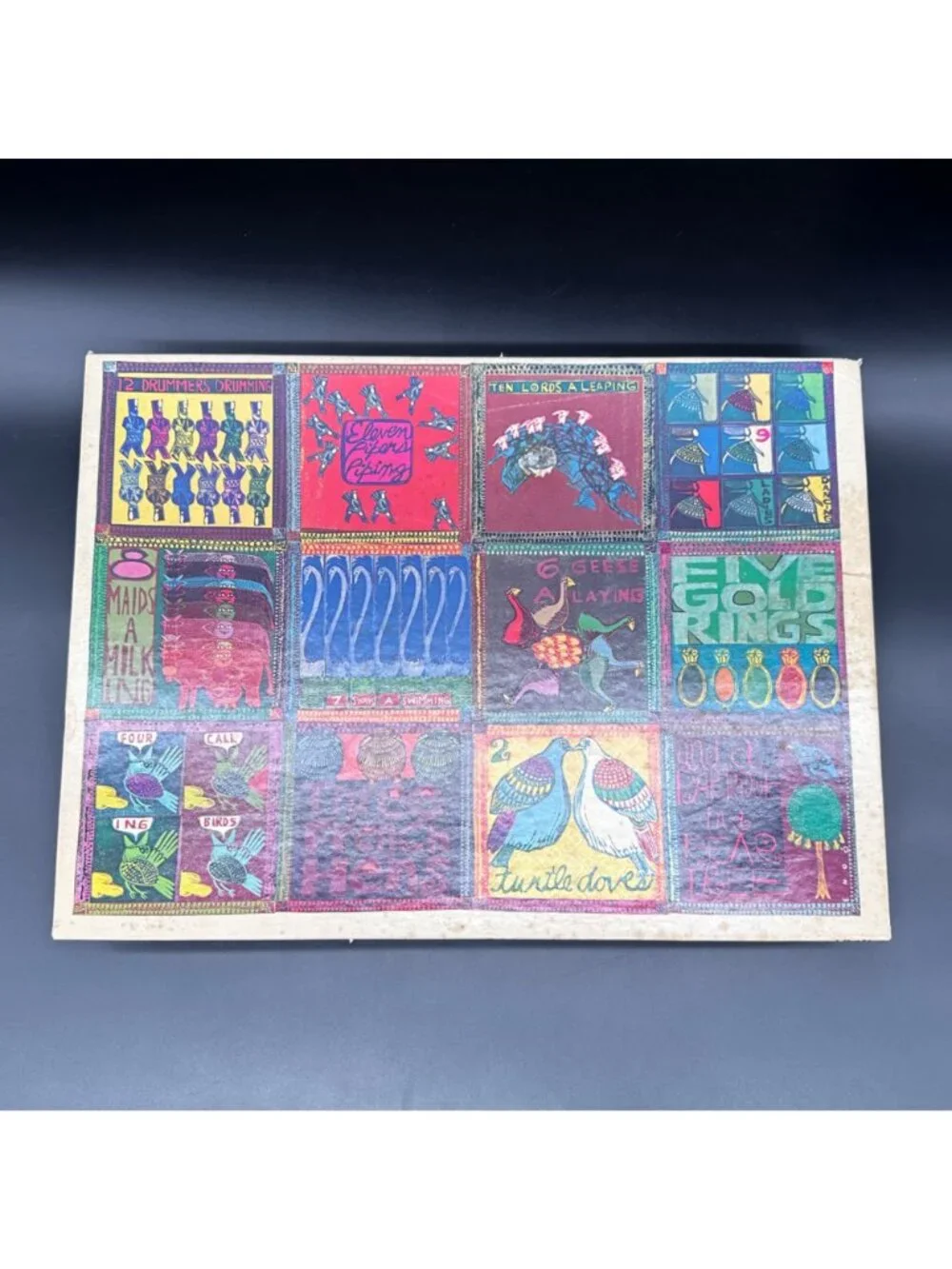 Vintage The Twelve Days Of Christmas 1981 Jigsaw Puzzle Randall Enos Complete - Picture 3 of 10